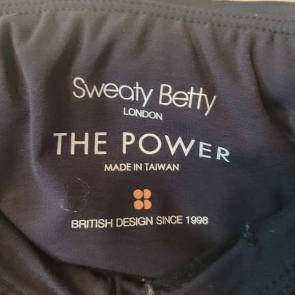 Sweaty Betty London Flag The Power Union Jack Black 7/8 Leggings Size XS - Picture 4 of 5